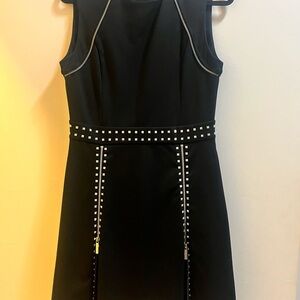 Michael Kors Black Studded Mini Dress